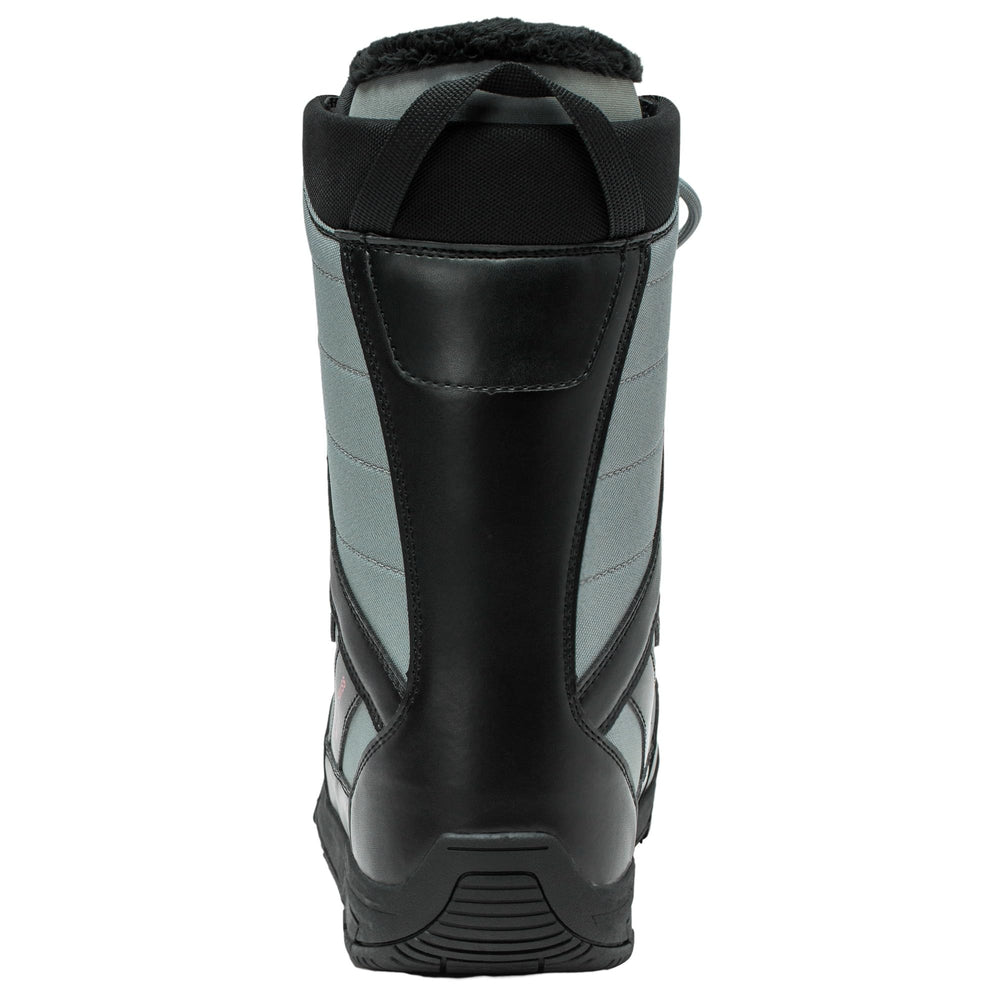 Alpine Swiss boots worn on snow showing medium flex performance and real-world durability