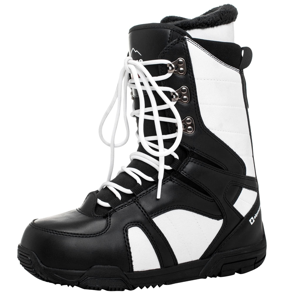 Alpine Swiss front profile boot showing waterproof upper and tidy lacing for reliable protection