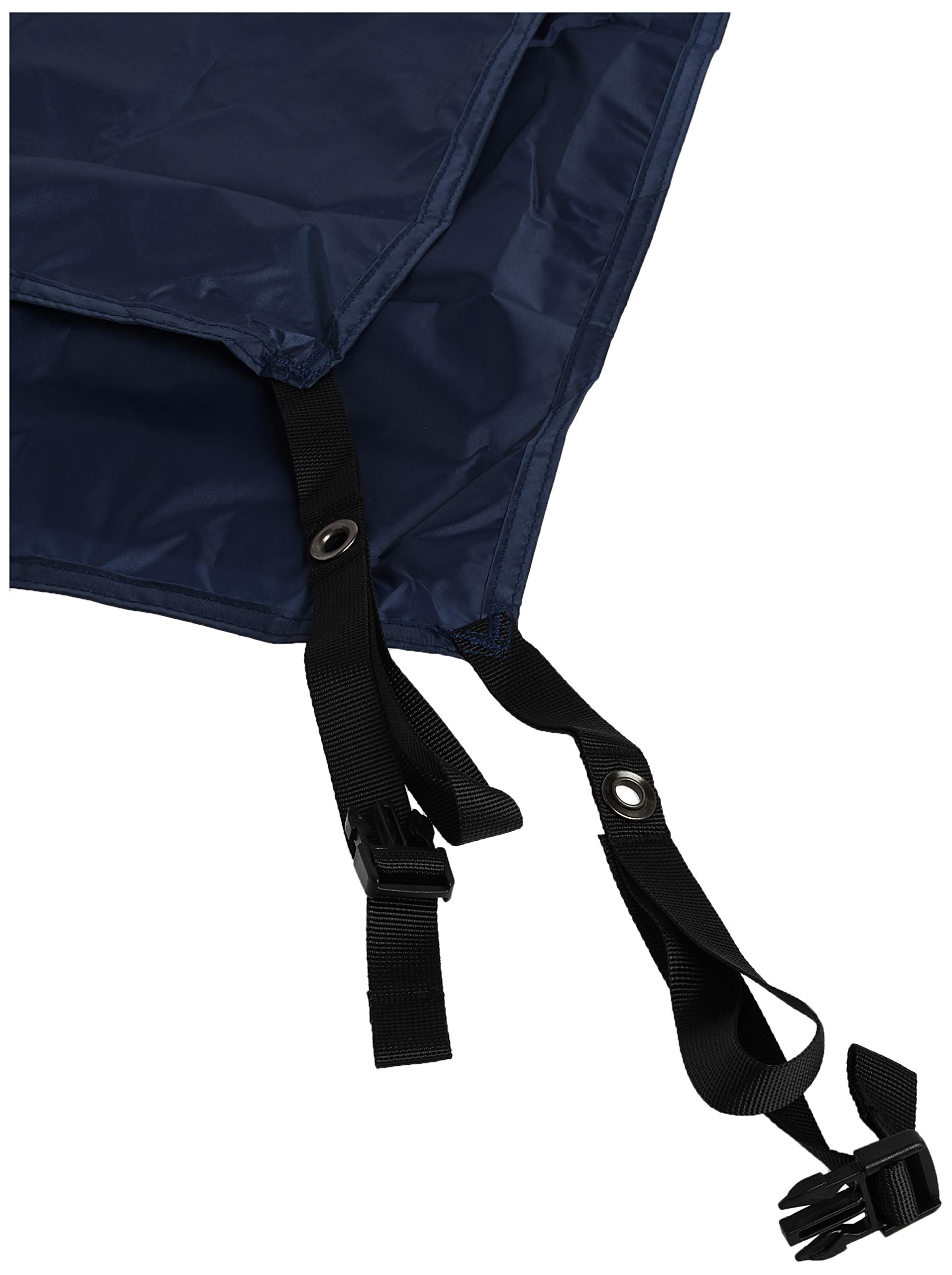 ALPS Mountaineering folded footprint next to pack showing lightweight packability