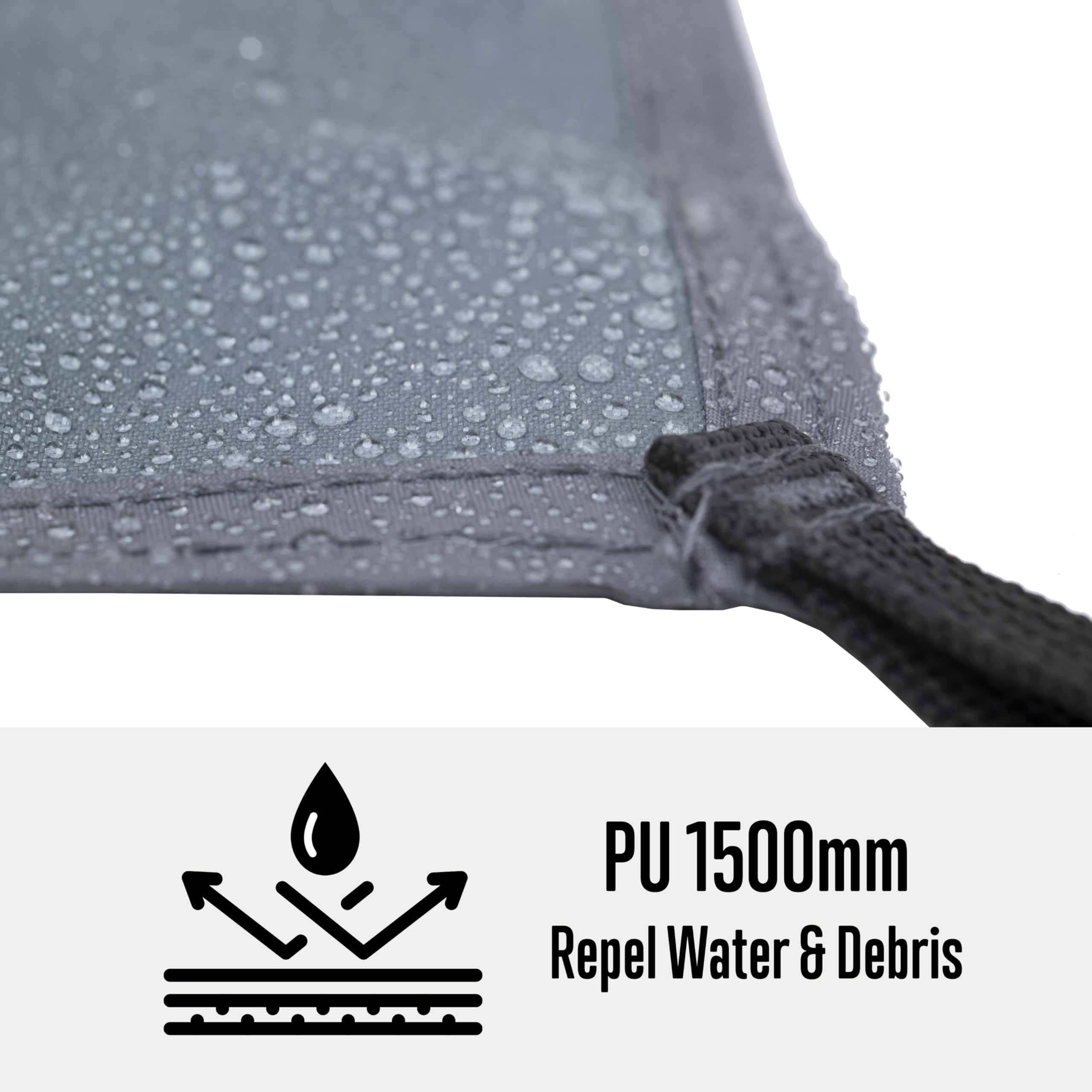 ALPS Mountaineering in-use under tent demonstrating moisture barrier and cleaner floor