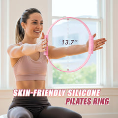 ALongSong silicone Pilates ring close-up showing comfortable grip and durability