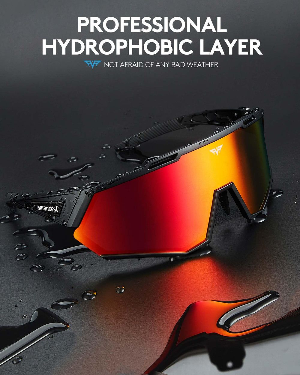 AMANEEST gray polarized lens close-up reducing glare for brighter conditions