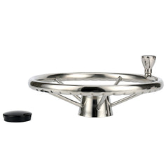 Amarine Made black plastic center cap and hub assembly presenting a neat finished helm look