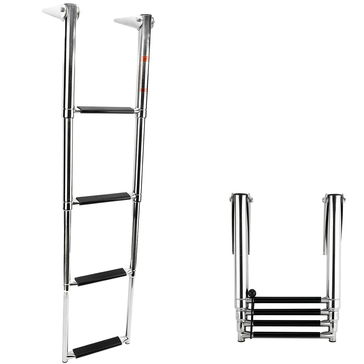 Amarine Made front view of ladder showing compact benefit