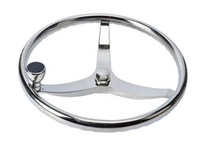 Amarine Made front view steering wheel shows polished look and fit