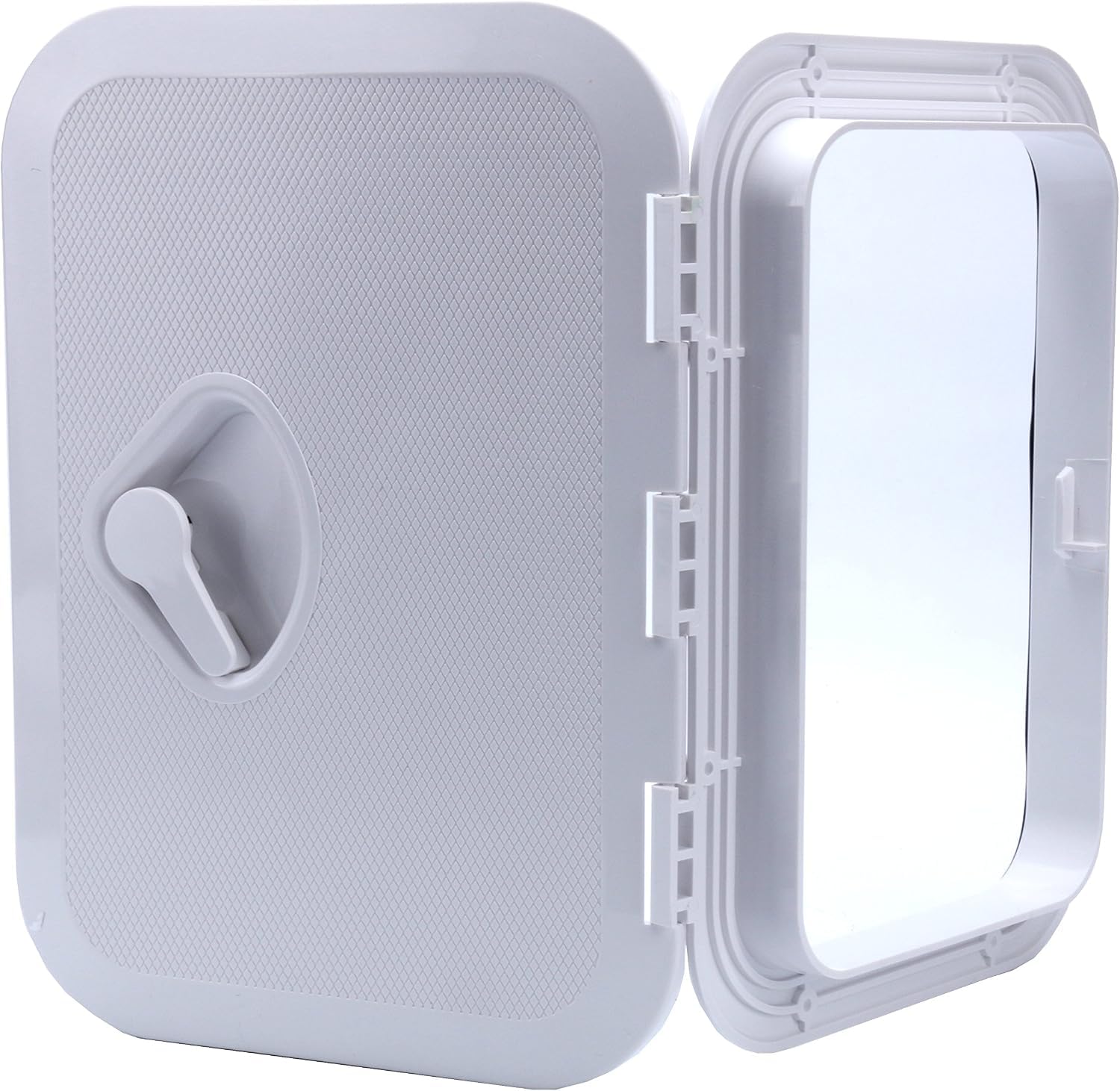 Amarine Made hatch installed on boat deck illustrating low profile and neat integration