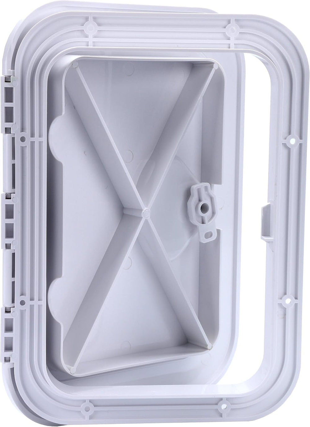 Amarine Made hatch in dockside lifestyle scene showing practical marine usage