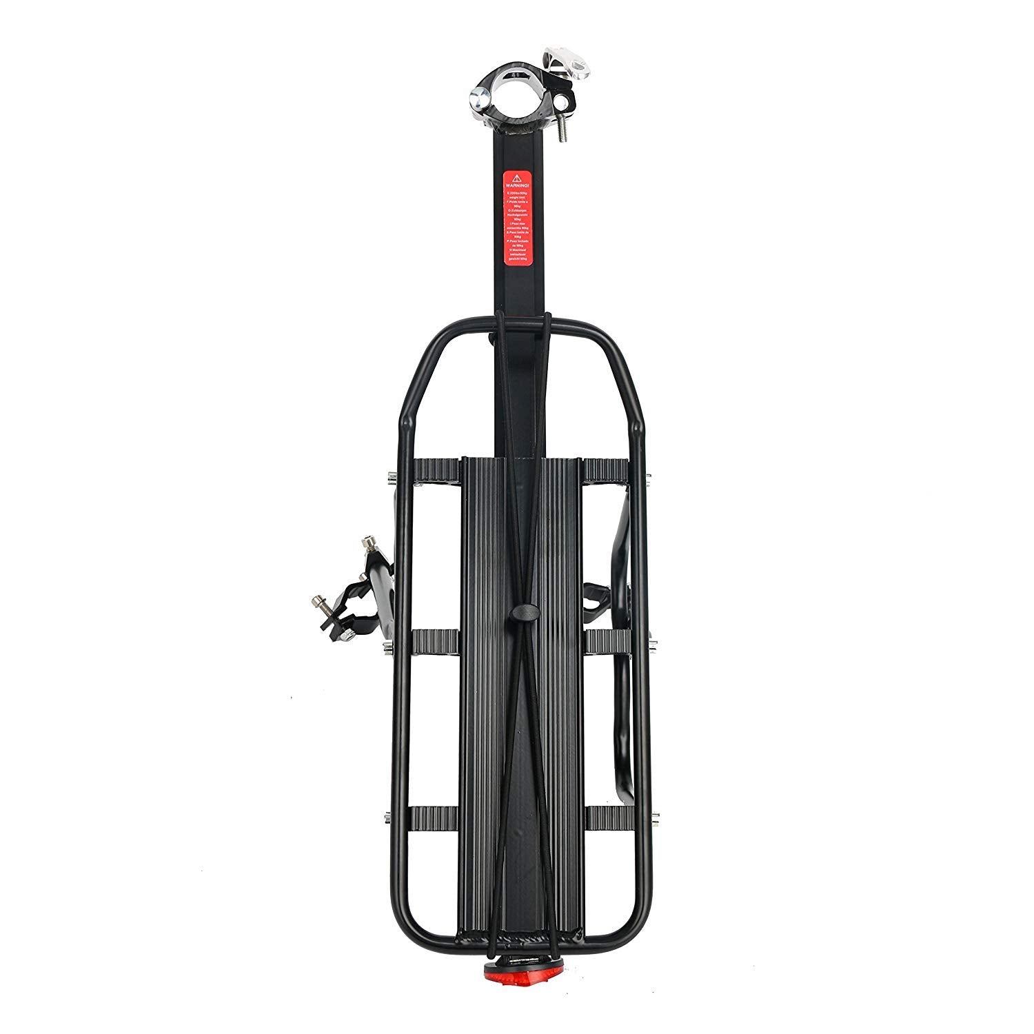 Amarine Made rack beside bicycle for size comparison showing scale and fit benefit