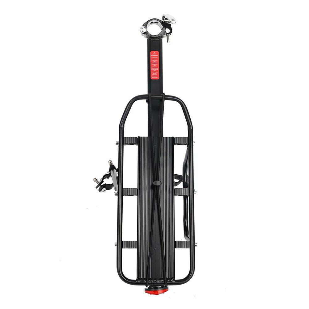 Amarine Made rack beside bicycle for size comparison showing scale and fit benefit