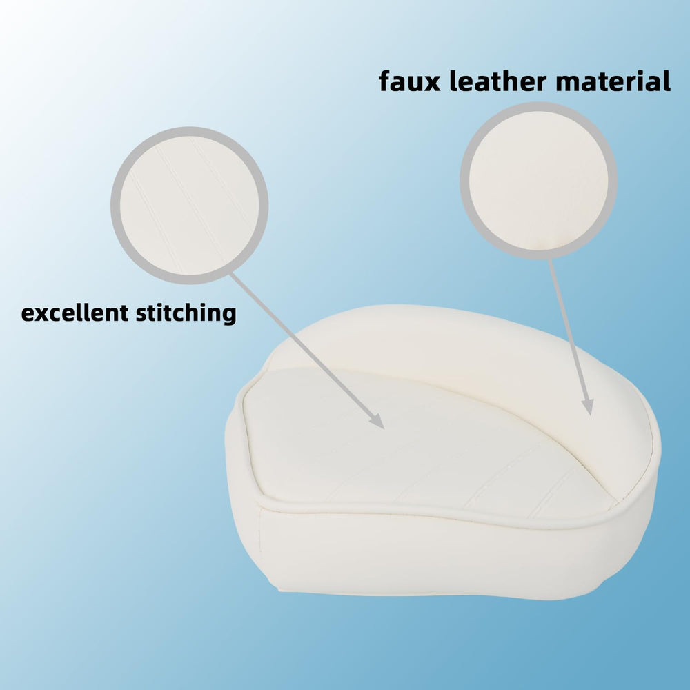 AmarinePlay seat next to tackle box showing compact size and deck space saving