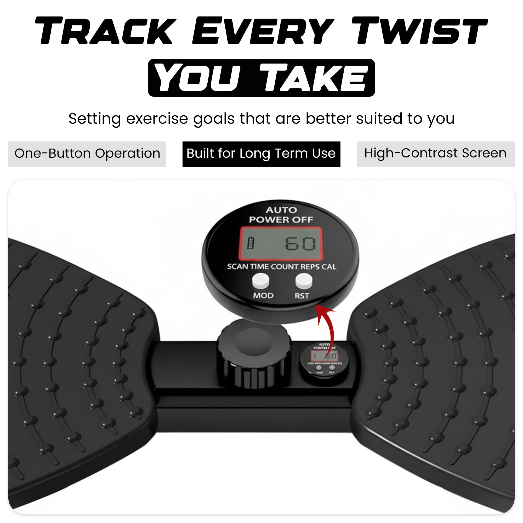 AMAVIK smart digital counter display focused on rotations and time tracking