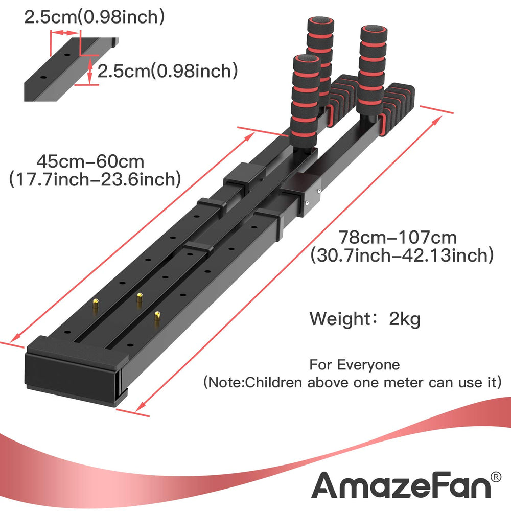 AmazeFan padded footrest foam protecting feet and floors while improving comfort in stretches