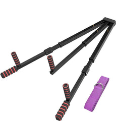 AmazeFan leg stretcher front view showing full frame and adjustment mechanism for safe progress