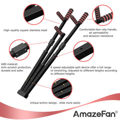 AmazeFan head plate detail highlighting sturdy steel construction for stability during use