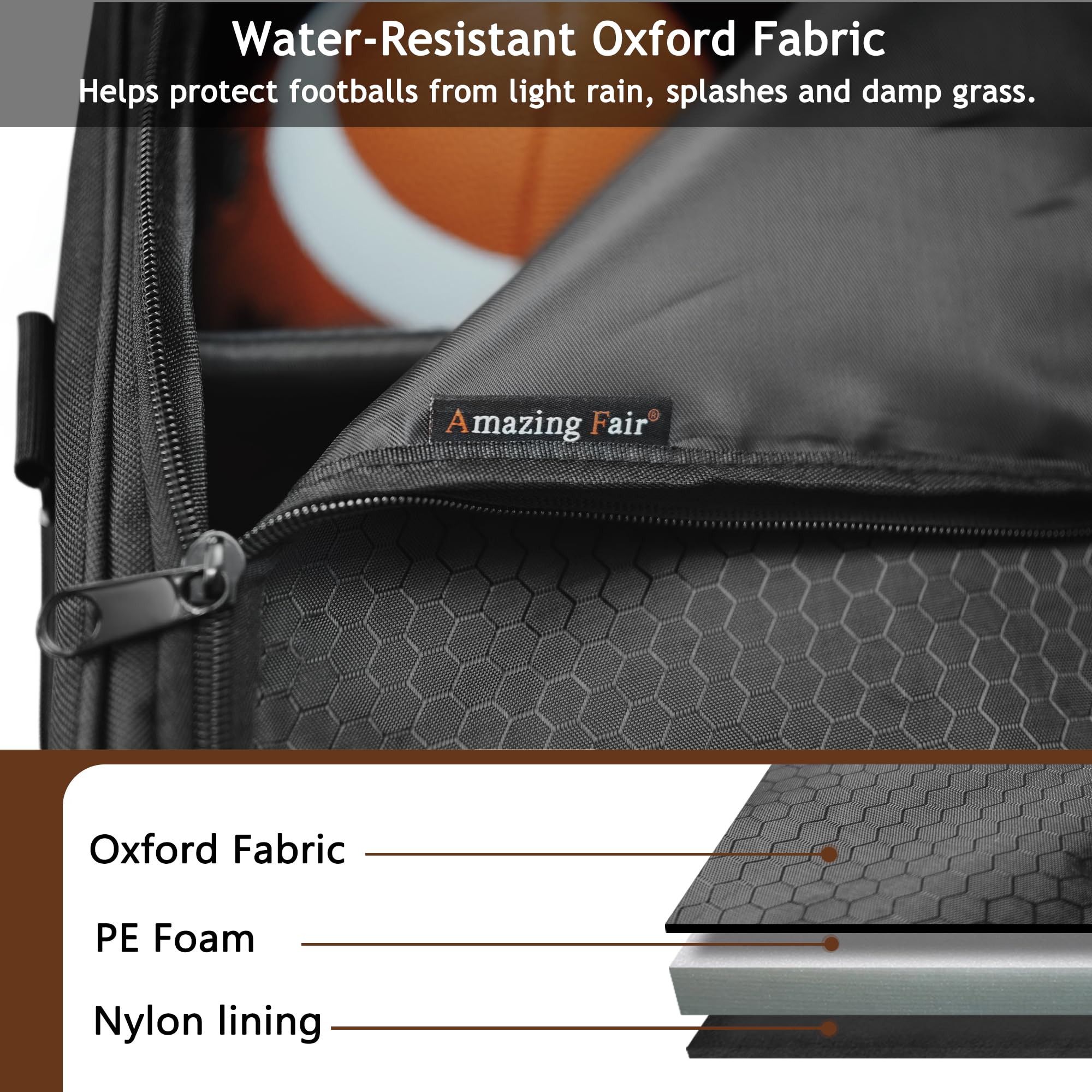 Amazing Fair hexagon-pattern fabric close-up showing tear-resistant durability