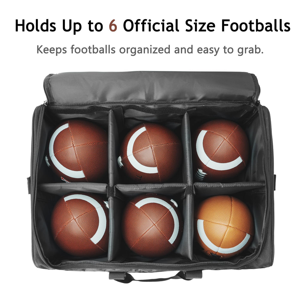Amazing Fair open top with six footballs visible for quick access and loading