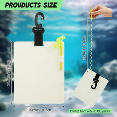 AmazingSpark slate in use underwater with diver writing, improving low-light communication