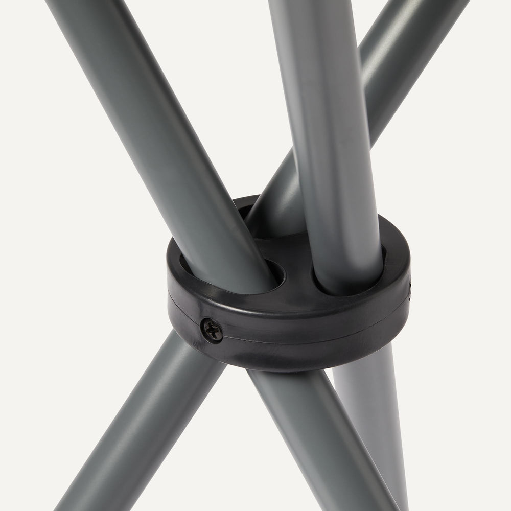 Amazon Basics recycled polyester seat close-up emphasizing durable fabric benefit