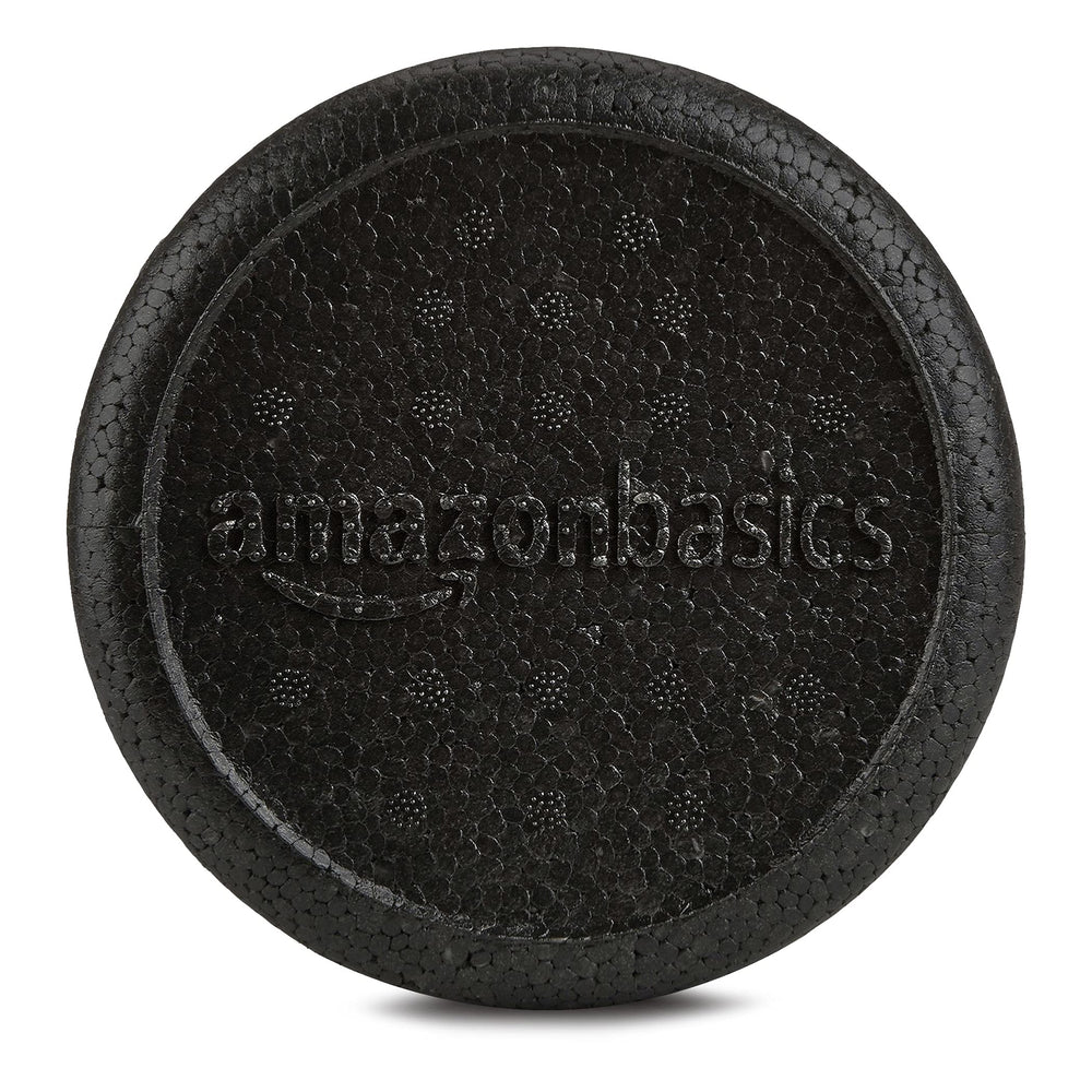 Amazon Basics foam roller side profile demonstrating molded edges and shape retention