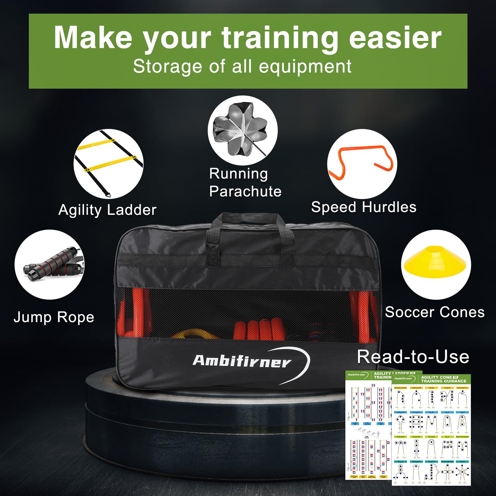 Ambifirner jump rope handle texture for secure grip and speed work