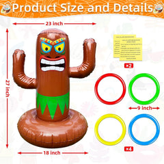 AMENON floating Tiki game in a pool showing fun group play and stability