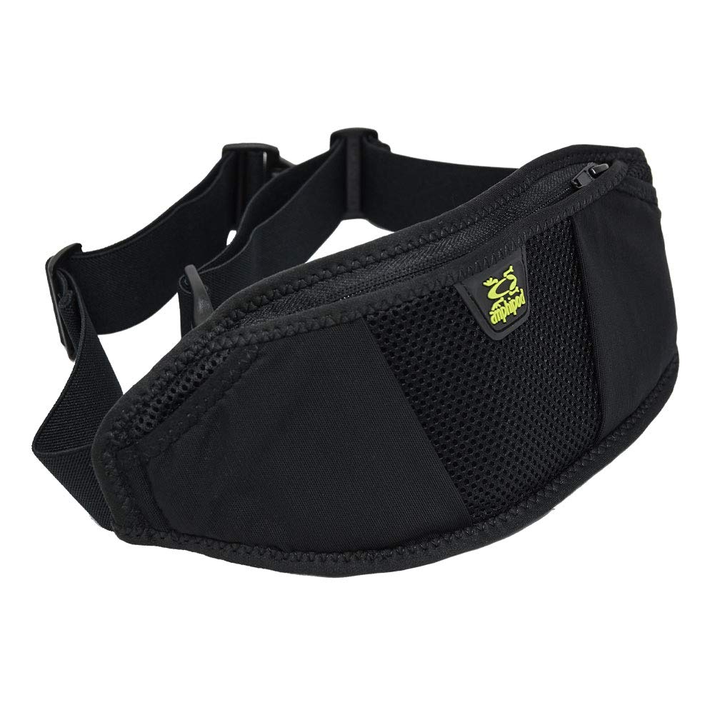 Amphipod waistpack worn by runner demonstrating bounce-free stability