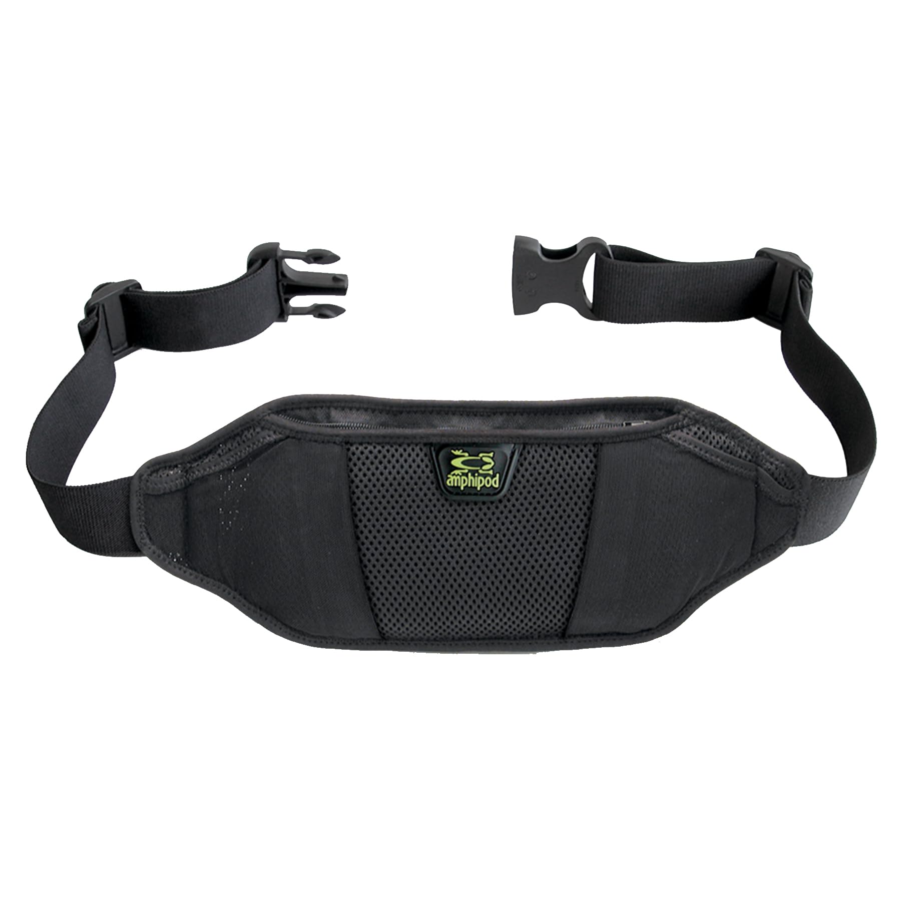 Amphipod front view of waistpack showing compact storage and secure fit