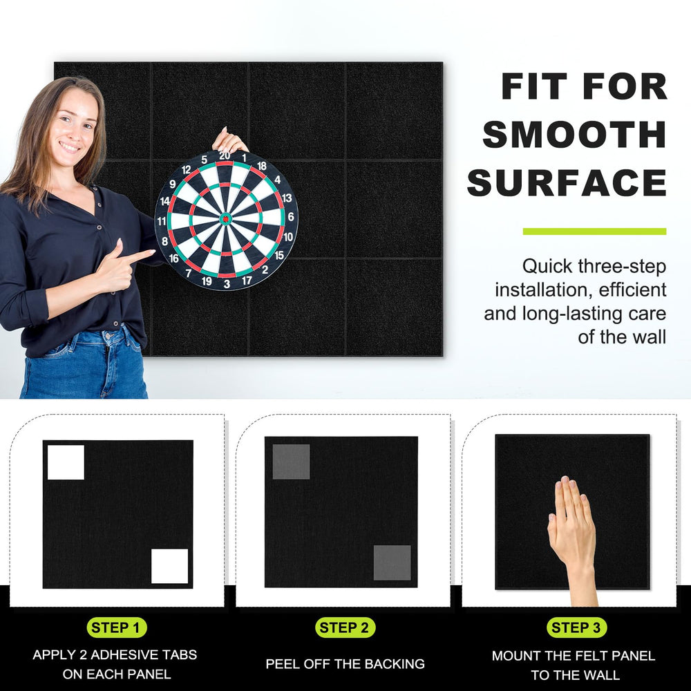 AMUSIGHT protector installed behind a dartboard preventing wall damage