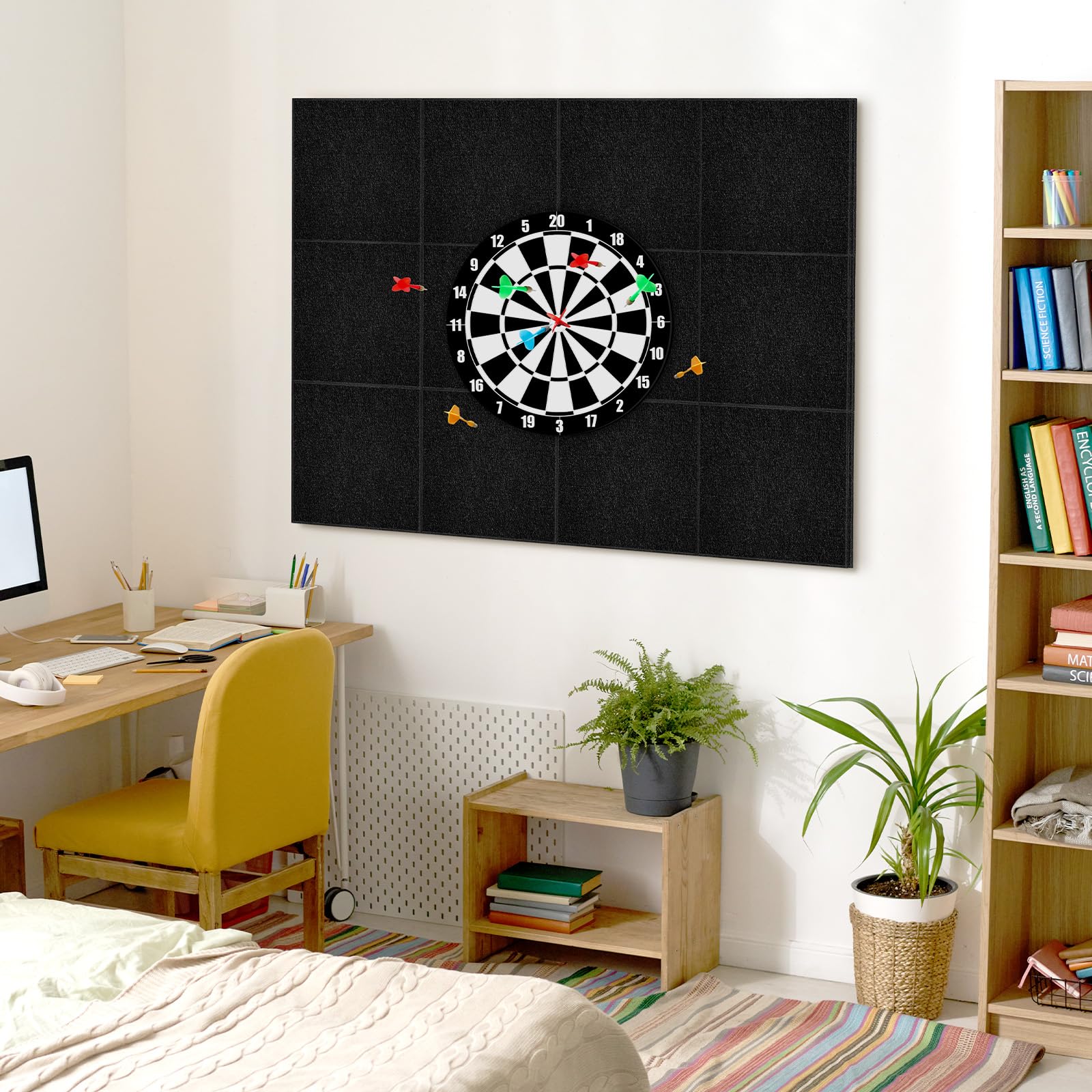AMUSIGHT protector with measuring tape showing 48x36 coverage for fit clarity