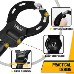 AMZLOCK fabric sleeve detail on chain, prevents scratches and abrasion