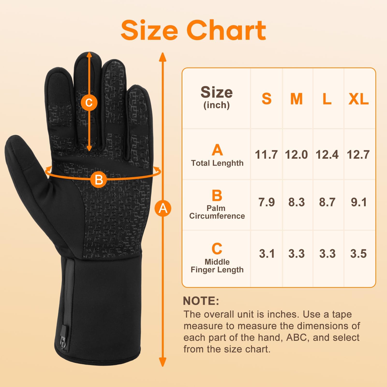 AMZYXH heated gloves in use on a hiker showing mobility and winter protection