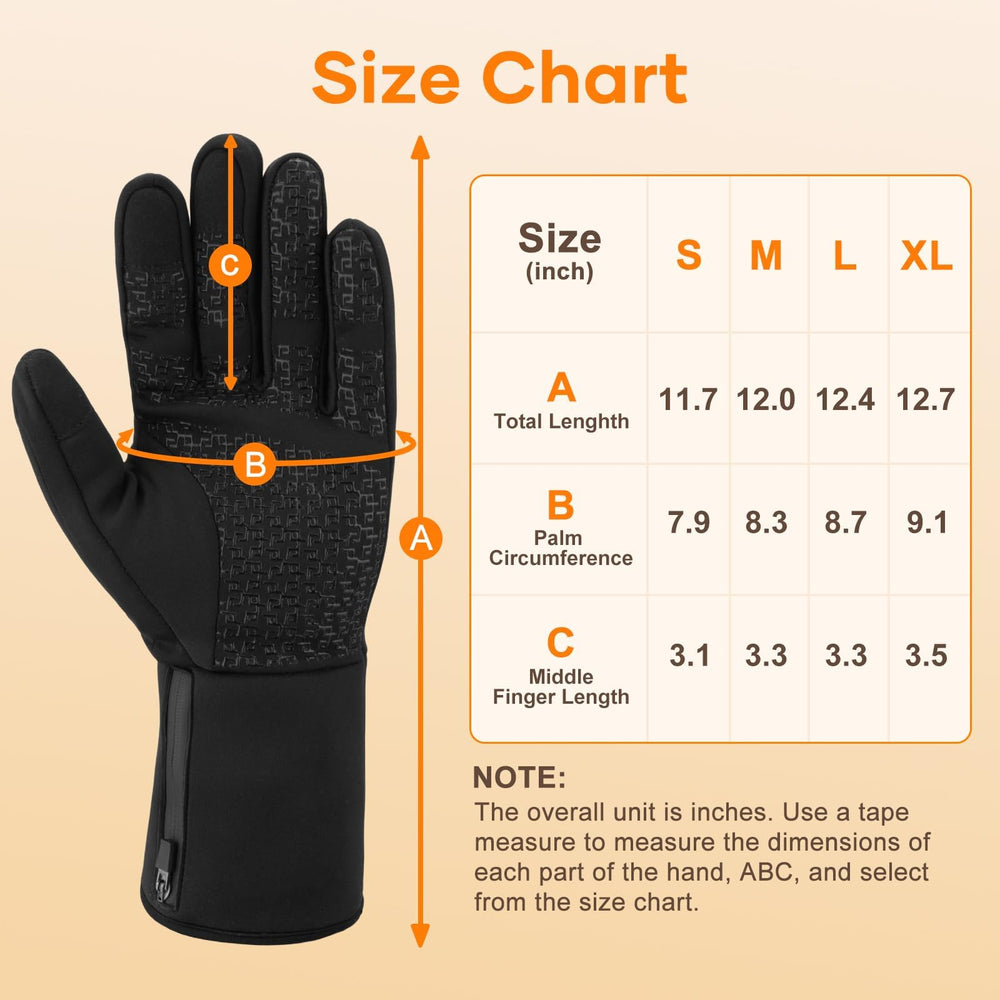 AMZYXH heated gloves in use on a hiker showing mobility and winter protection