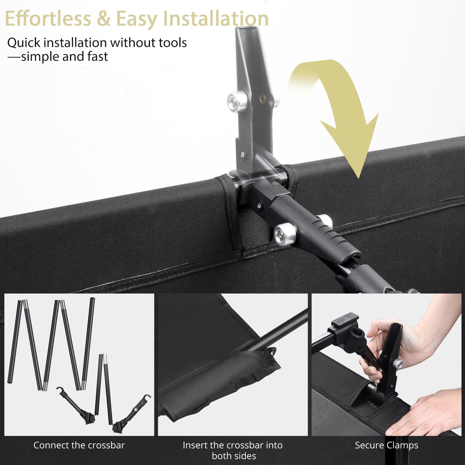 Anbte cot fully assembled demonstrating stable flat sleeping surface and comfort