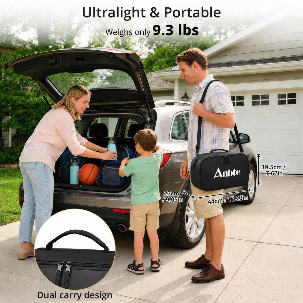 Anbte under‑bed mesh storage holding gear off ground for convenience
