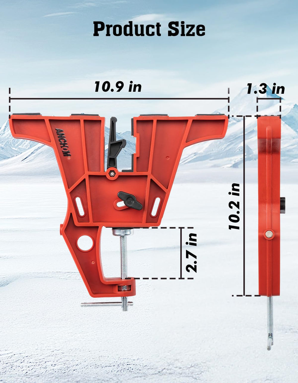 ANCHOM brake retainers and accessories displayed for added stability with bindings