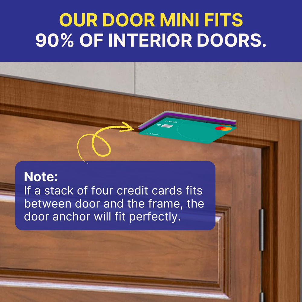 Anchor Gym close-up of padded clamp protecting door and preventing scratches