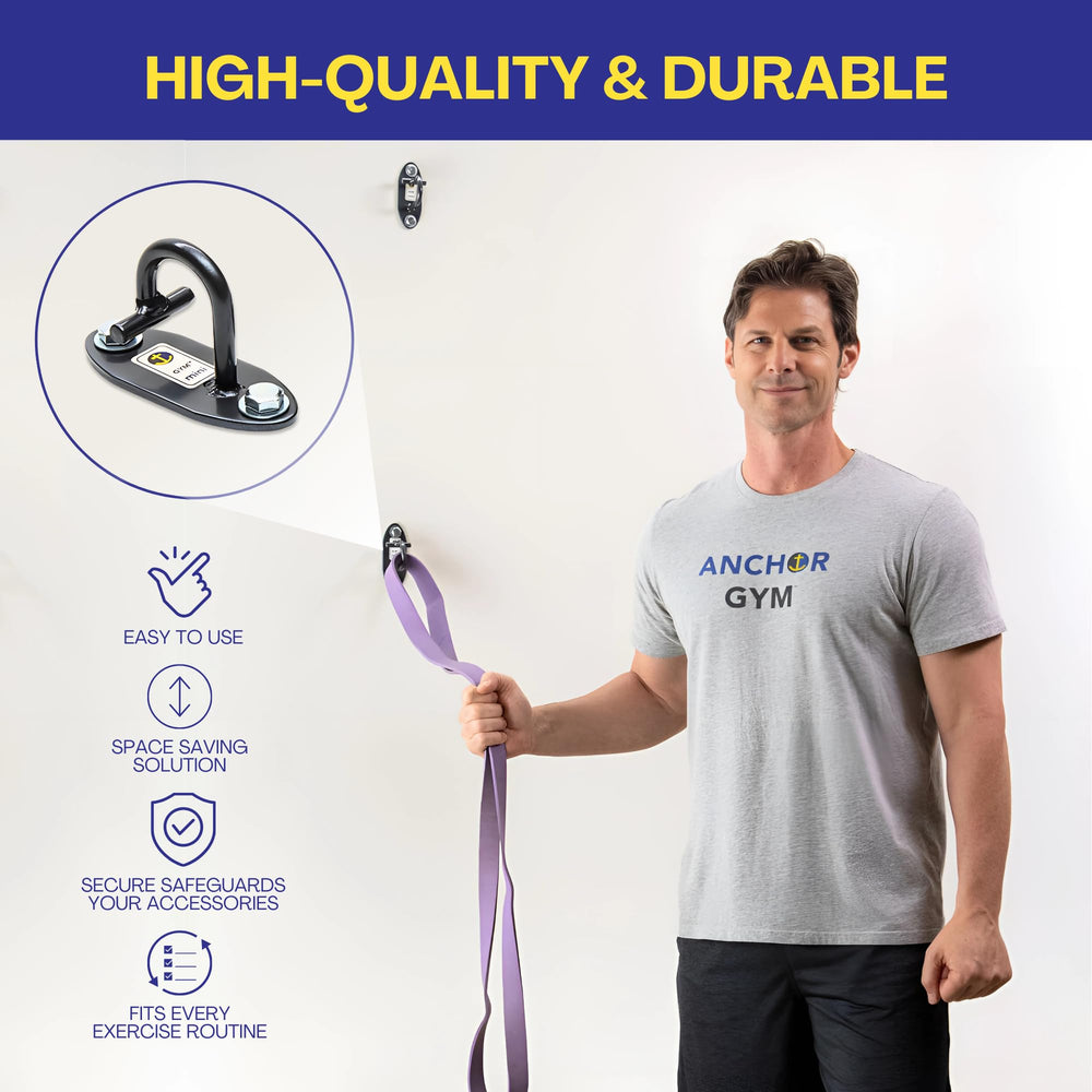 Anchor Gym anchors used with resistance bands demonstrating stable training