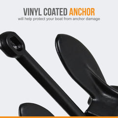Anchor-Man next to measuring tape showing compact stow size