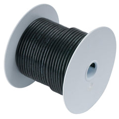 Ancor 112005 black 50ft cable front view showing length and durable jacket benefit