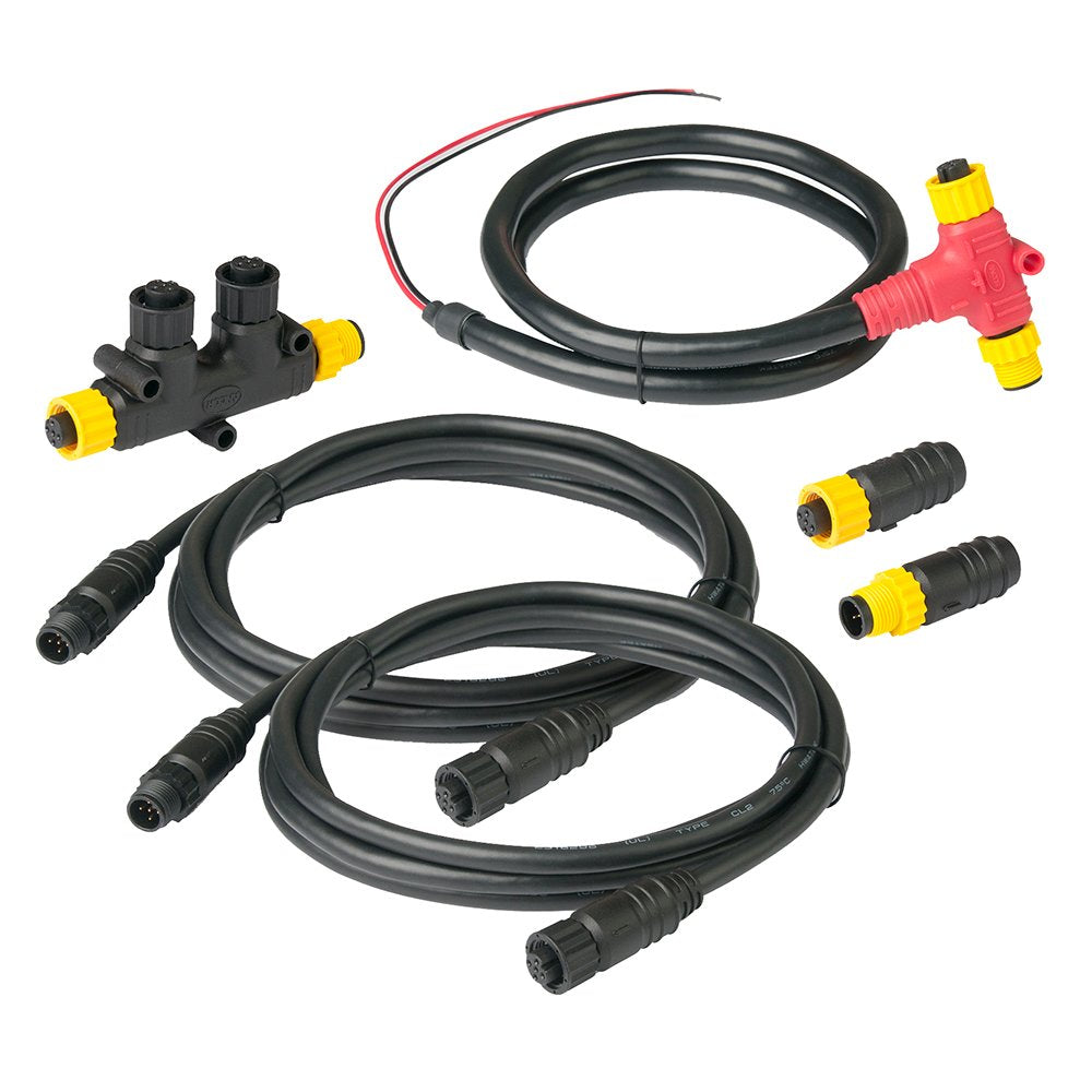 Ancor 270202 kit front view showing cables and connectors for quick marine network setup