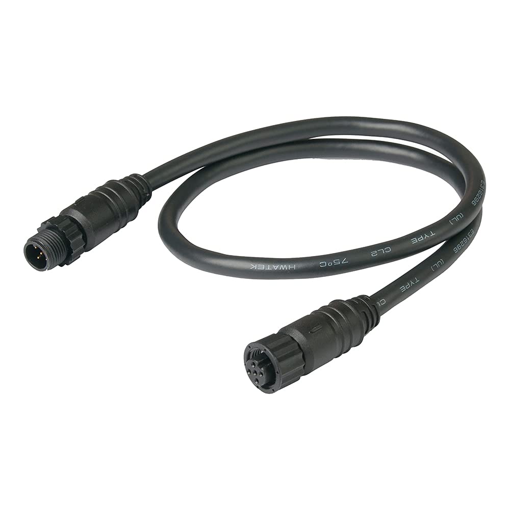 Ancor 2m NMEA 2000 drop cable front connector showing secure black nut for easy installation