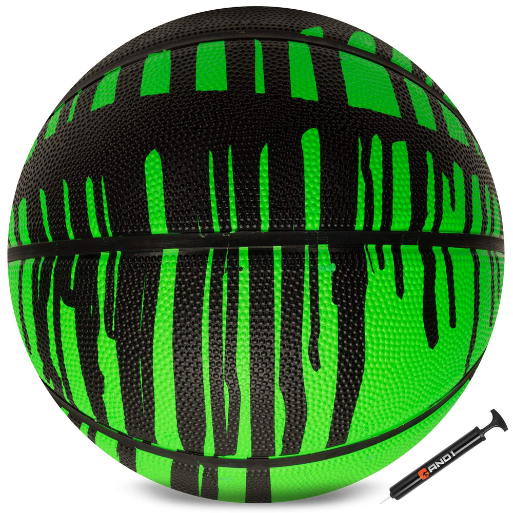 AND1 drip basketball texture close-up highlighting deep channels for better grip