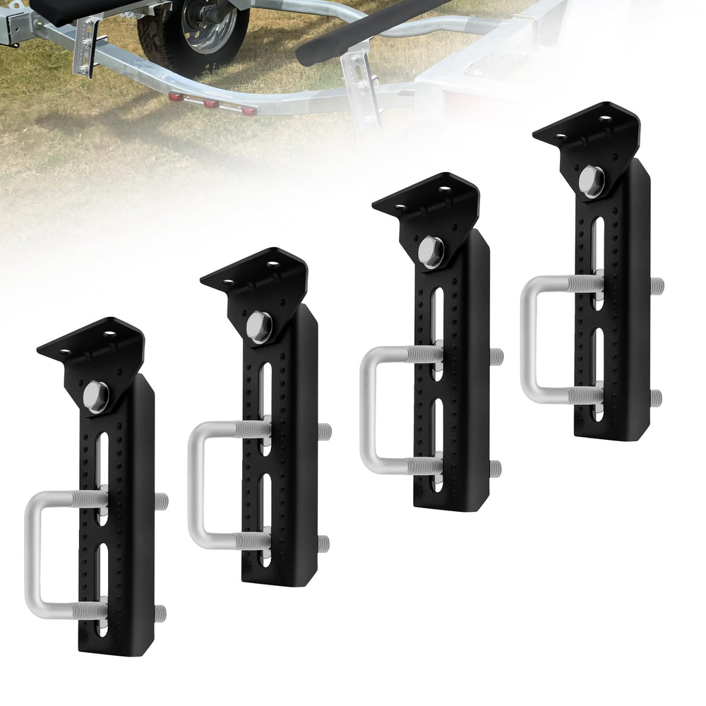 Andorm front view of four brackets showing galvanized finish and durable build benefits