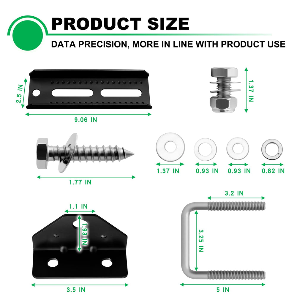 Andorm detail of bracket bolted to crossmember showing secure fit and anti-rust benefit