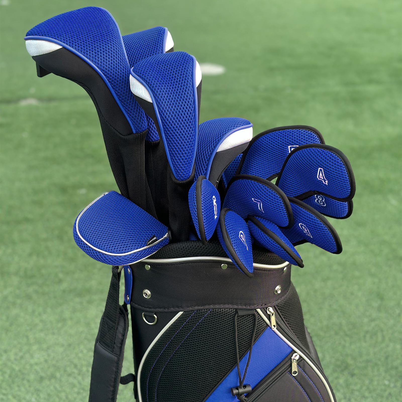 Andux cover on golf club in bag showing organized protection