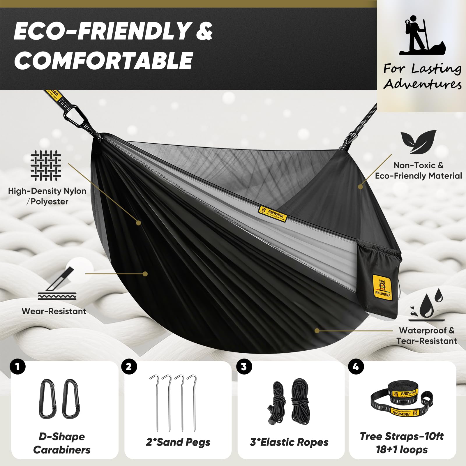 ANDVANA close-up of ultra-fine mesh displaying insect protection benefit