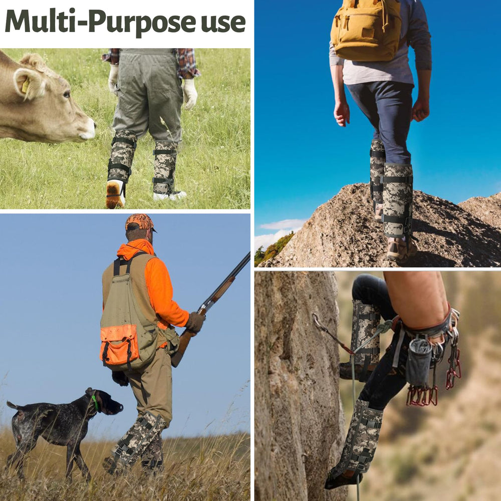 Anewkle folded gaiters packed in hand showing lightweight portability benefit