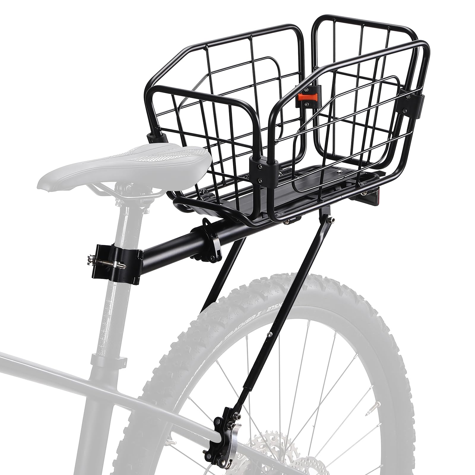 ANGGOER front view rack and basket showing cargo capacity and sturdy platform