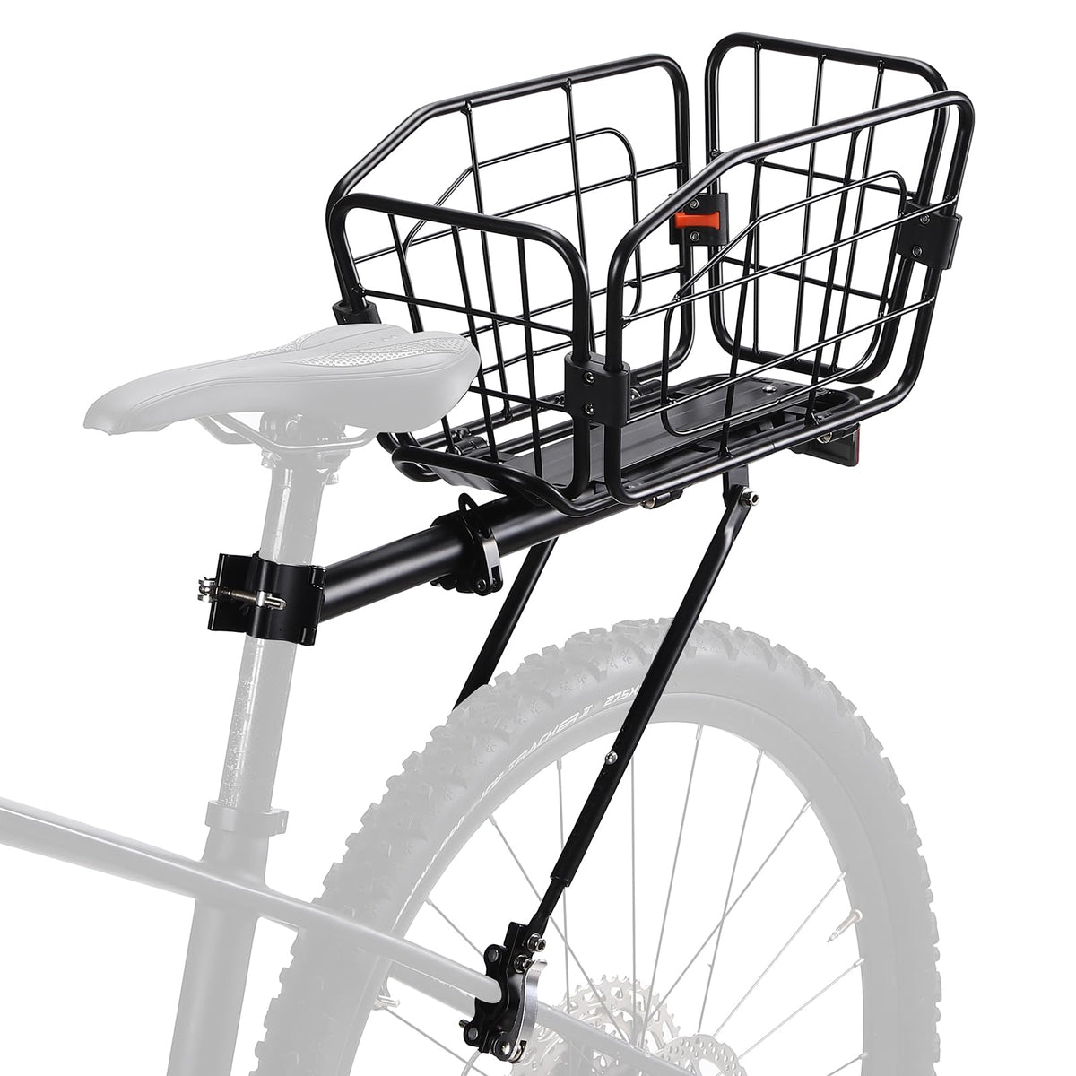 ANGGOER front view rack and basket showing cargo capacity and sturdy platform