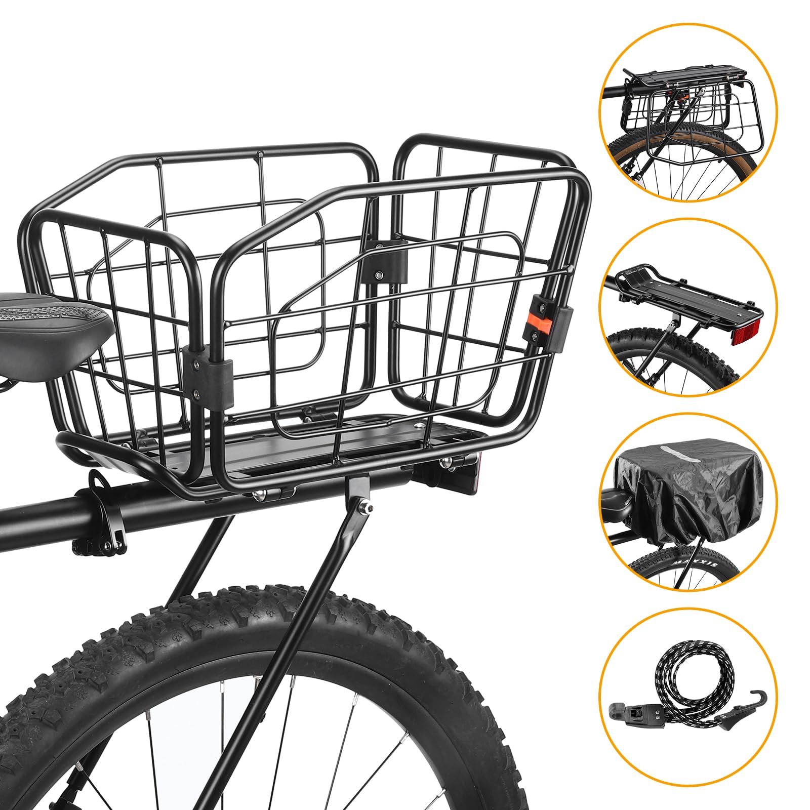 ANGGOER waterproof cover on basket protecting cargo from rain